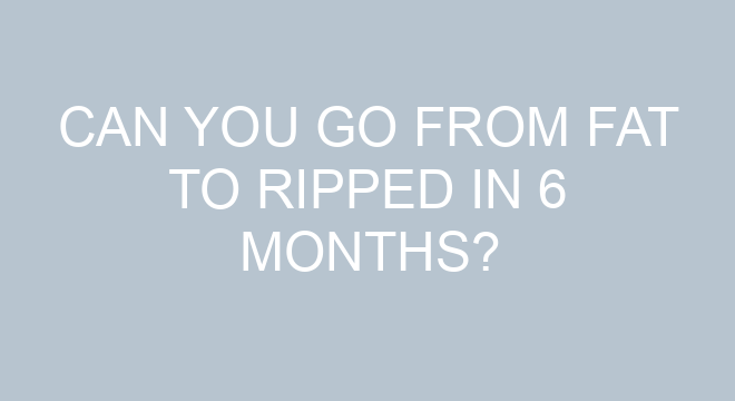 Can You Go From Fat To Ripped In 6 Months 