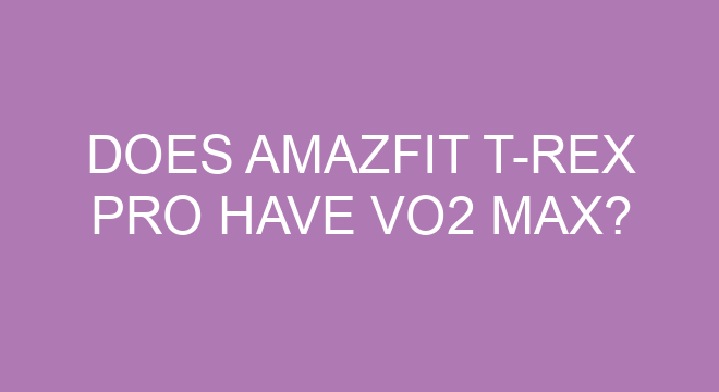 vo2 max amazfit t rex