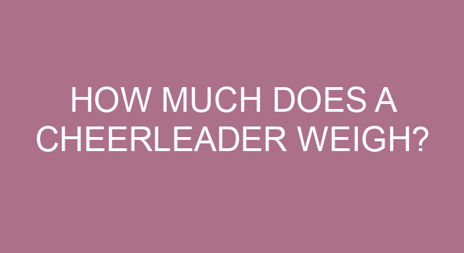 How Much Does A Cheerleader Weigh?