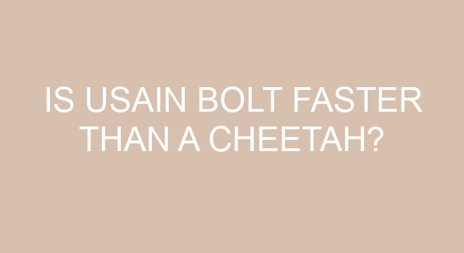 Is Usain Bolt Faster Than A Cheetah?