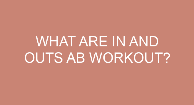 What are in and outs ab workout 