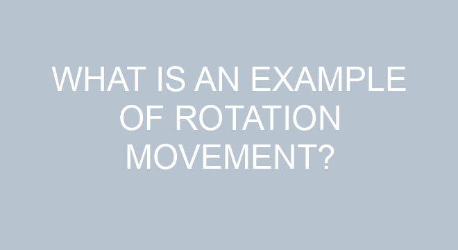 What Is An Example Of Rotation Movement?