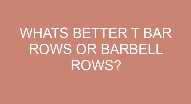 are t bar rows or barbell rows better
