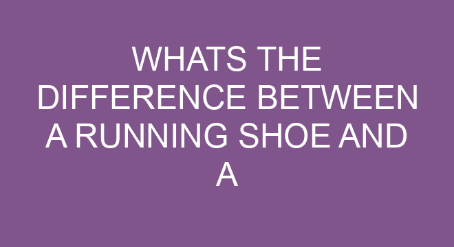 what's the difference between training shoes and running shoes