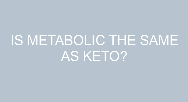 What are the 4 metabolic types?
