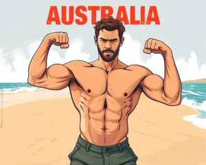 Chris Hemsworth Flexes Biceps and Boxing Skills on Australian Beach
