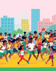 Block Level Sports Event Promotes Fitness and Mental Well-being in Billiground