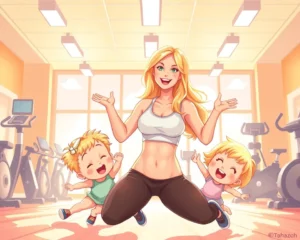 Samantha Busch’s “Workout Buddies” Steal the Show in Adorable Gym Photo
