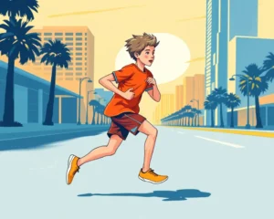 Knox Jolie-Pitt Flexes Fitness in Energetic Los Angeles Run