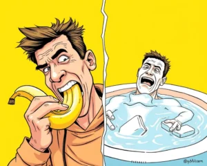 Fitness Coach’s Bizarre Morning Routine Goes Viral: Banana Peels and Ice Baths